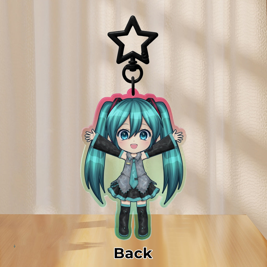 Clear Colored Acrylic Keychain | Hatsune Miku: Normal, Chibi