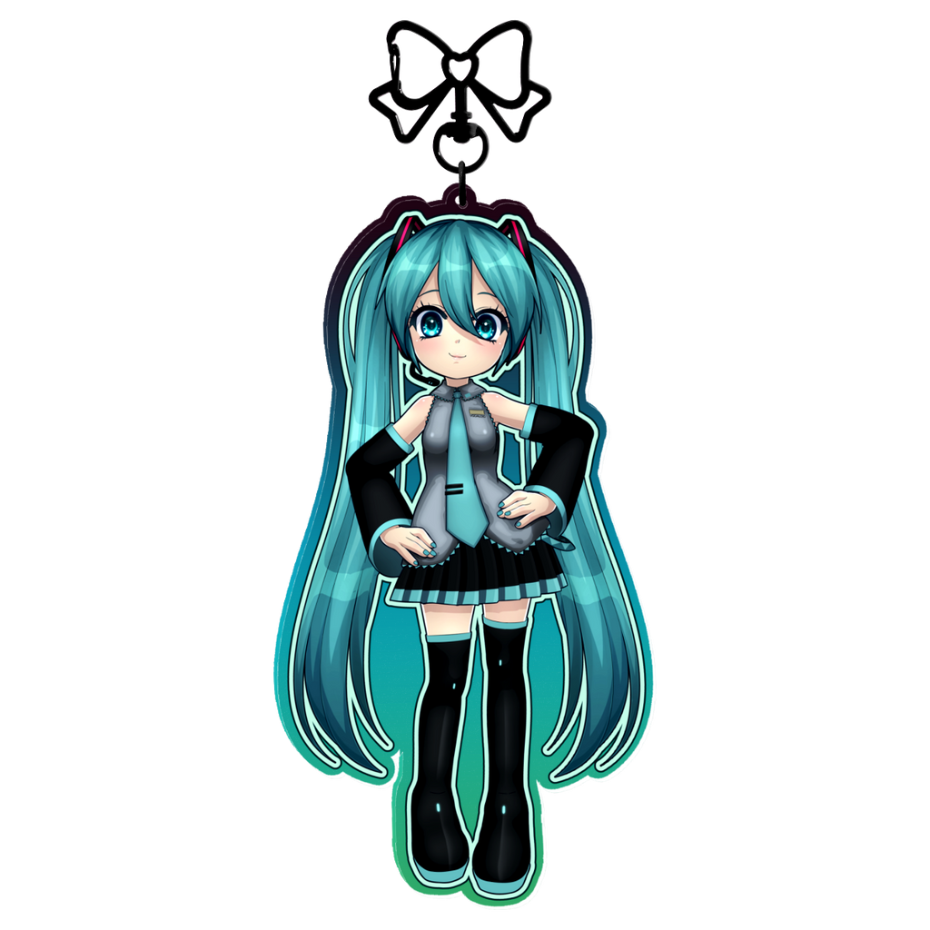Clear Colored Acrylic Keychain | Hatsune Miku: Normal