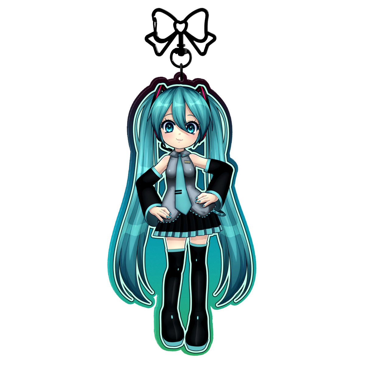 Clear Colored Acrylic Keychain | Hatsune Miku: Normal